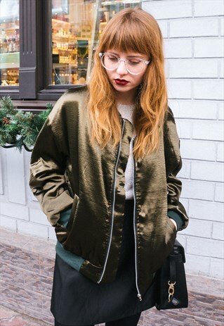 METALLIC BOMBER JACKET