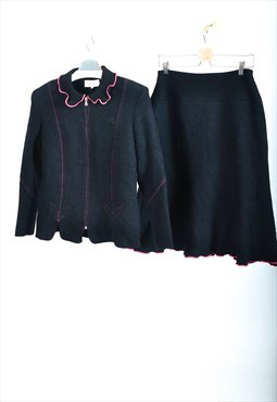Vintage 00s black skirt suit