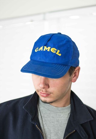 VINTAGE CAMEL CIGARETTE TRUCKER HAT CAP 90S X 1.8