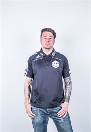 VINTAGE 1990S BLACK ADIDAS FOOTBALL SHIRT