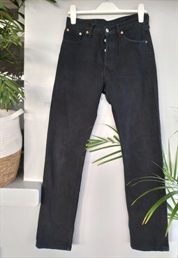 Vintage Black Levi 501 Straight Leg Jeans