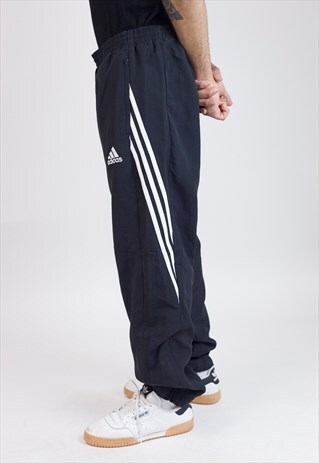 VINTAGE 90S ADIDAS BLACK TRACKSUIT BOTTOMS
