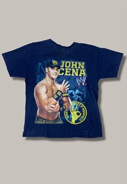 vintage blue wwe wrestling john cena tshirt