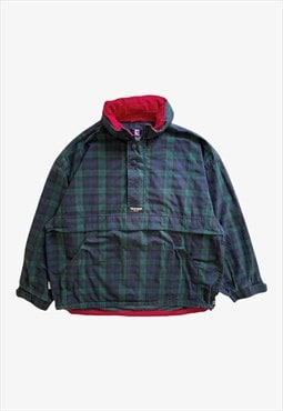 Vintage Chaps Ralph Lauren Green Tartan Quarter Zip