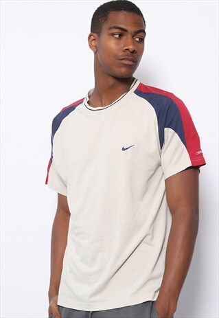 VINTAGE NIKE LOGO T-SHIRT BEIGE