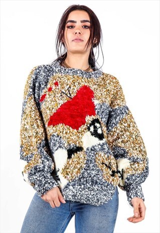 VINTAGE PATTERNED KNIT JUMPER K623