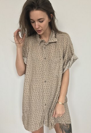 PATTERNED OVERSIZED RETRO VINTAGE UNISEX FESTIVAL SHIRT
