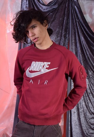 VINTAGE NIKE DARK RED SWEATSHIRT