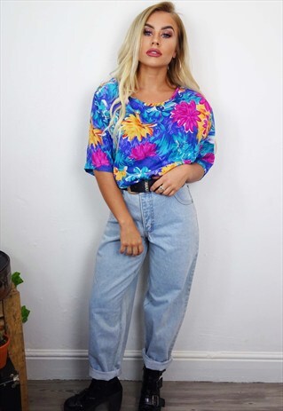 FLORAL VINTAGE SHORT SLEEVED T-SHIRT