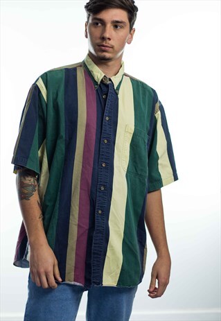 VINTAGE STRIPED SHIRT 90S XL 13.6
