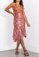 VINTAGE 90S ZEBRA PRINT PATTERNED EVENING DRESS SUMMER