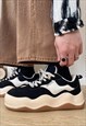 CHUNKY SOLE SNEAKERS GRUNGE SKATER SHOES PLATFORM TRAINERS 