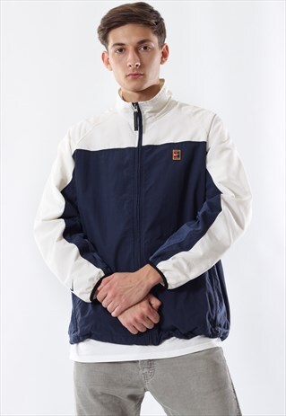 VINTAGE NIKE CHALLENGE COURT TENNIS TRACKSUIT 90S WHITE BLUE