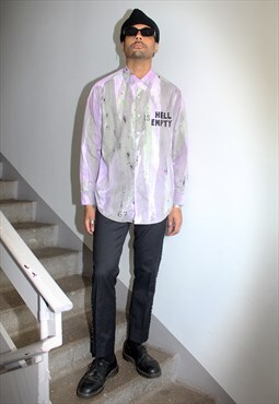 Hell/Empty 67 Tie-Dye Lilac/Neon Shirt Reworked