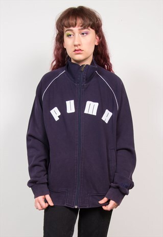 PUMA VINTAGE 90'S NAVY BLUE TRACKSUIT JACKET TOP