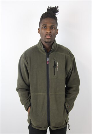 VINTAGE TOMMY HILFIGER FLEECE ZIP UP JUMPER