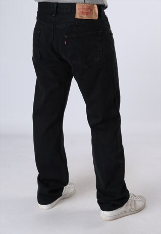 LEVIS 501'S BLACK DENIM JEANS W34 L34 (GN2M)