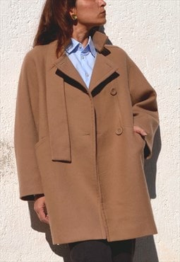 Cappuchino brown virgin wool coat