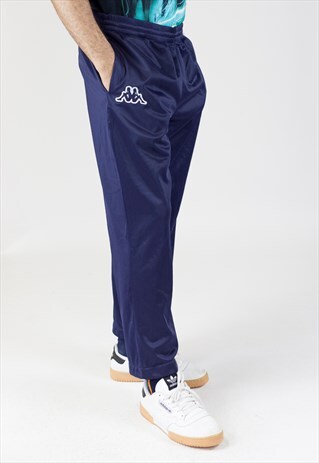 VINTAGE 90S KAPPA NAVY TRACKSUIT BOTTOMS
