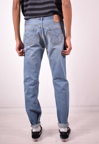 LEVI'S 501 MENS VINTAGE JEANS W34 L36 BLUE 90S