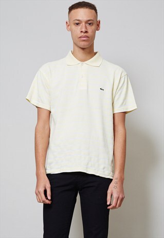 VINTAGE 90'S YELLOW LACOSTE POLO T-SHIRT