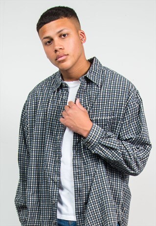 90'S CORD SHIRT CHECK PATTERN