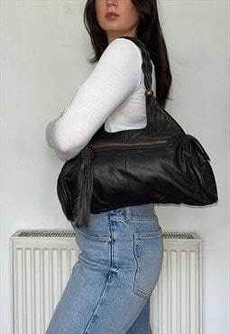 Brown Leather Vintage Slouchy Shoulder Bag