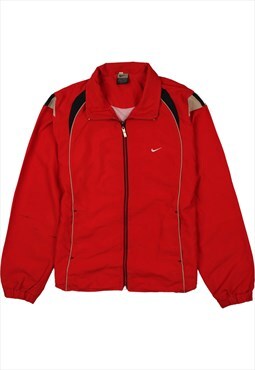 Vintage 90's Nike Windbreaker Track Jacket Full Zip Up Red