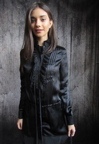 ALLSAINTS BLACK SHIRT DRESS