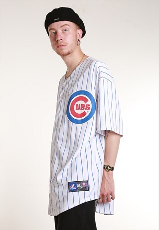80'S WHITE SHORT SLEEVED BASEBALL TOP - XL