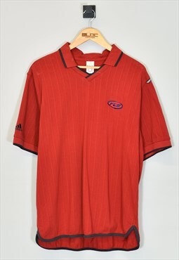 Vintage Adidas FCB Polo Shirt Red Large