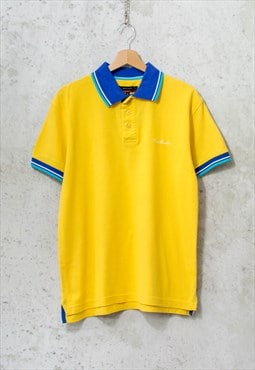 Pierre Cardin Polo shirt in yellow short sleeve vintage M