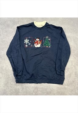 Vintage Christmas Sweatshirt Women's L