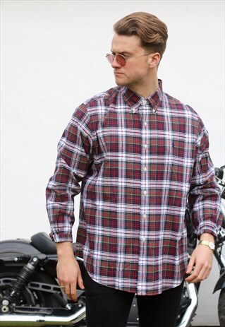 RALPH LAUREN USA FIREBRICK PLAID SHIRT