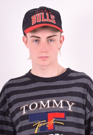 STARTER MENS VINTAGE BULLS CAP ONE SIZE BLACK 90'S