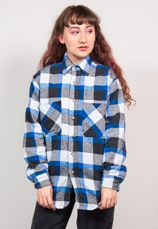 VINTAGE 90'S CHECK FLANNEL SHIRT