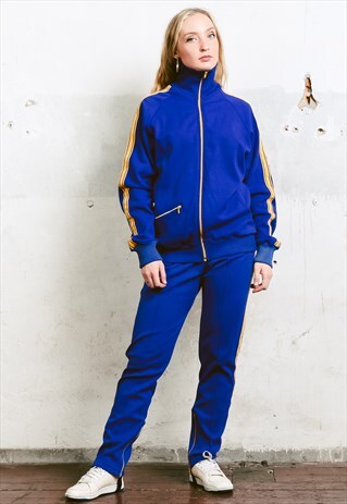 VINTAGE 80S BLUE TRACKSUIT