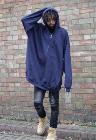 NAVY ZIP UP HOODIE