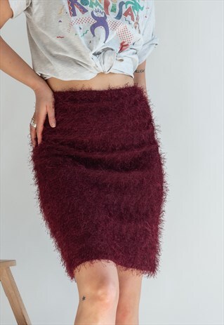 VINTAGE 90S Y2K FLUFFY SKIRT IN PURPLE