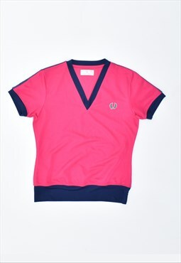 Vintage Fred Perry T-Shirt Top Pink