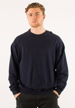 VINTAGE 90S REEBOK NAVY CREWNECK SWEATSHIRT