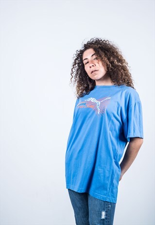 VINTAGE 1990S BLUE PUMA T-SHIRT