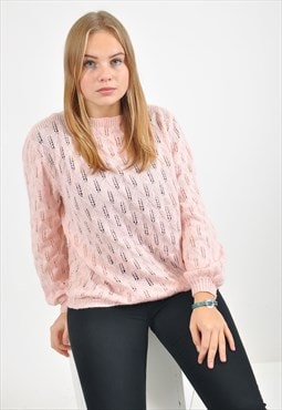 Vintage knitwear jumper in light pink