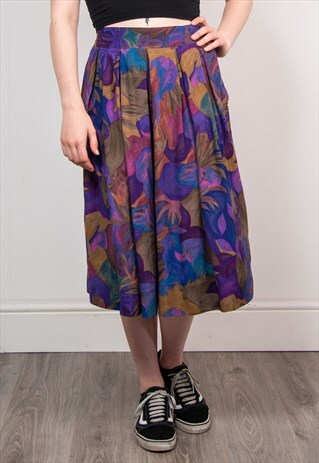 VINTAGE 90'S PATTERN FESTIVAL CULOTTE SHORTS TROUSERS