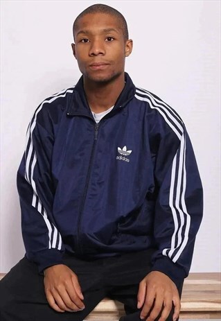 VINTAGE ADIDAS BIG LOGO TRACK JACKET BLUE