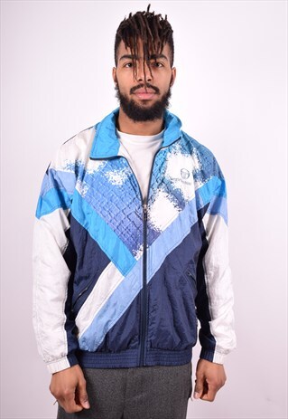 SERGIO TACCHINI MENS VINTAGE TRACKSUIT TOP JACKET XL 90'S