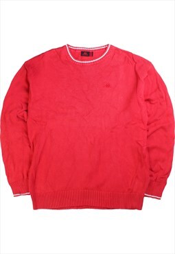 Vintage  Kappa Sweatshirt Knitted Heavyweight Crewneck Red