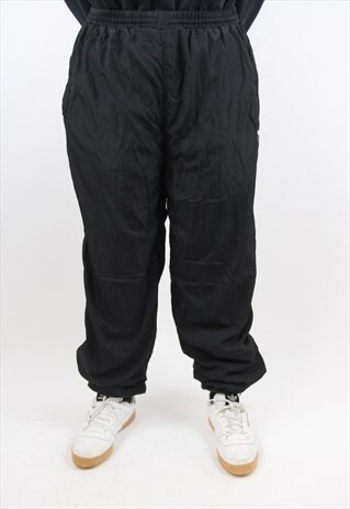 VINTAGE PUMA BLACK SHELL TRACKSUIT BOTTOMS