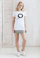 ENSO CIRCLE T SHIRT - JAPANESE CALLIGRAPHY PRINTED TEE WOMEN