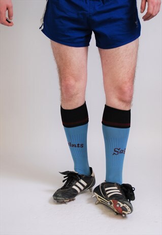 VINTAGE 90S BLUE SOUTHAMPTON FC FOOTBALL SOCKS